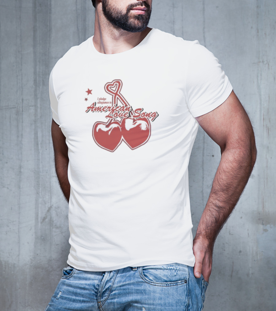 Momoboyd I Pledge Allegiance To Love Song Chrome Hearts Double Heart Stars T-Shirt