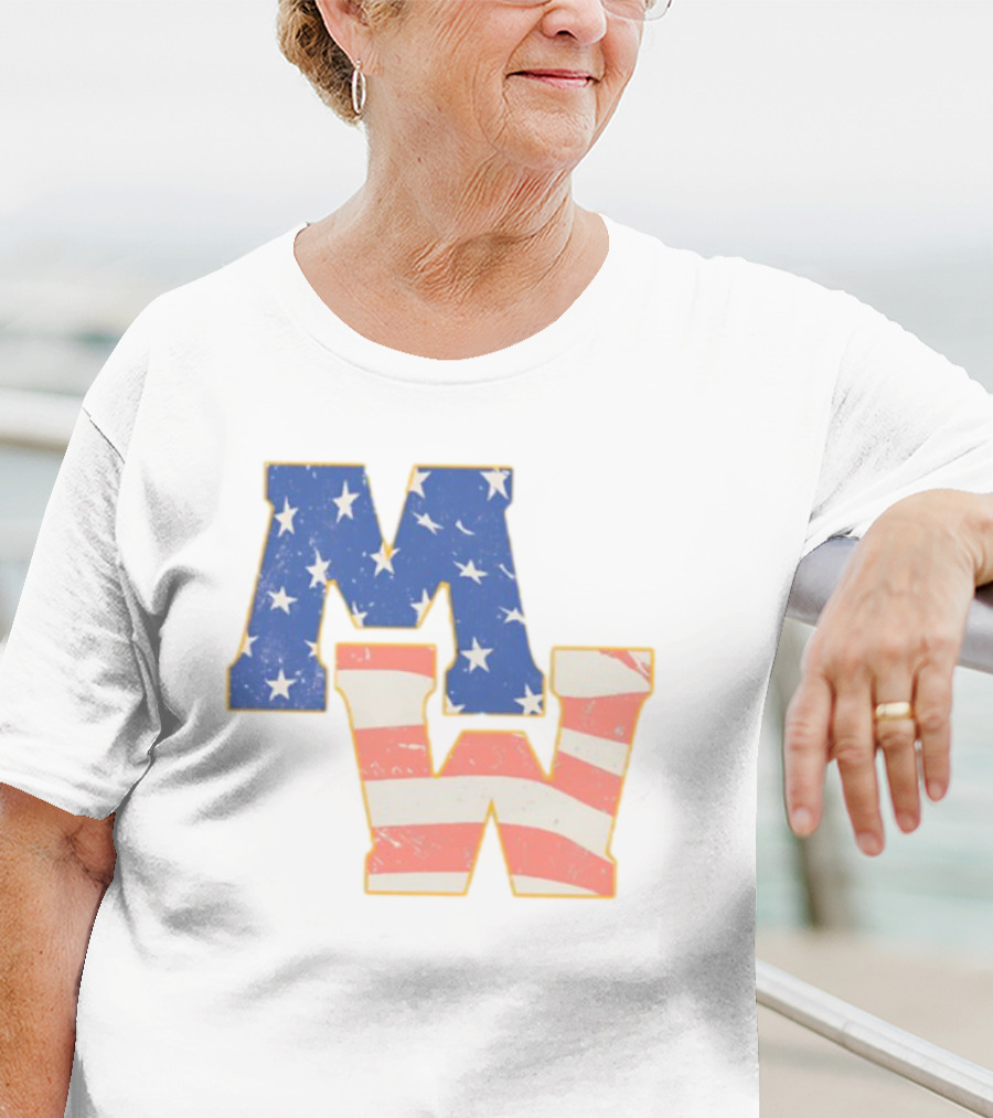 Mw Stars And Stripes American Flag Theme T-Shirt