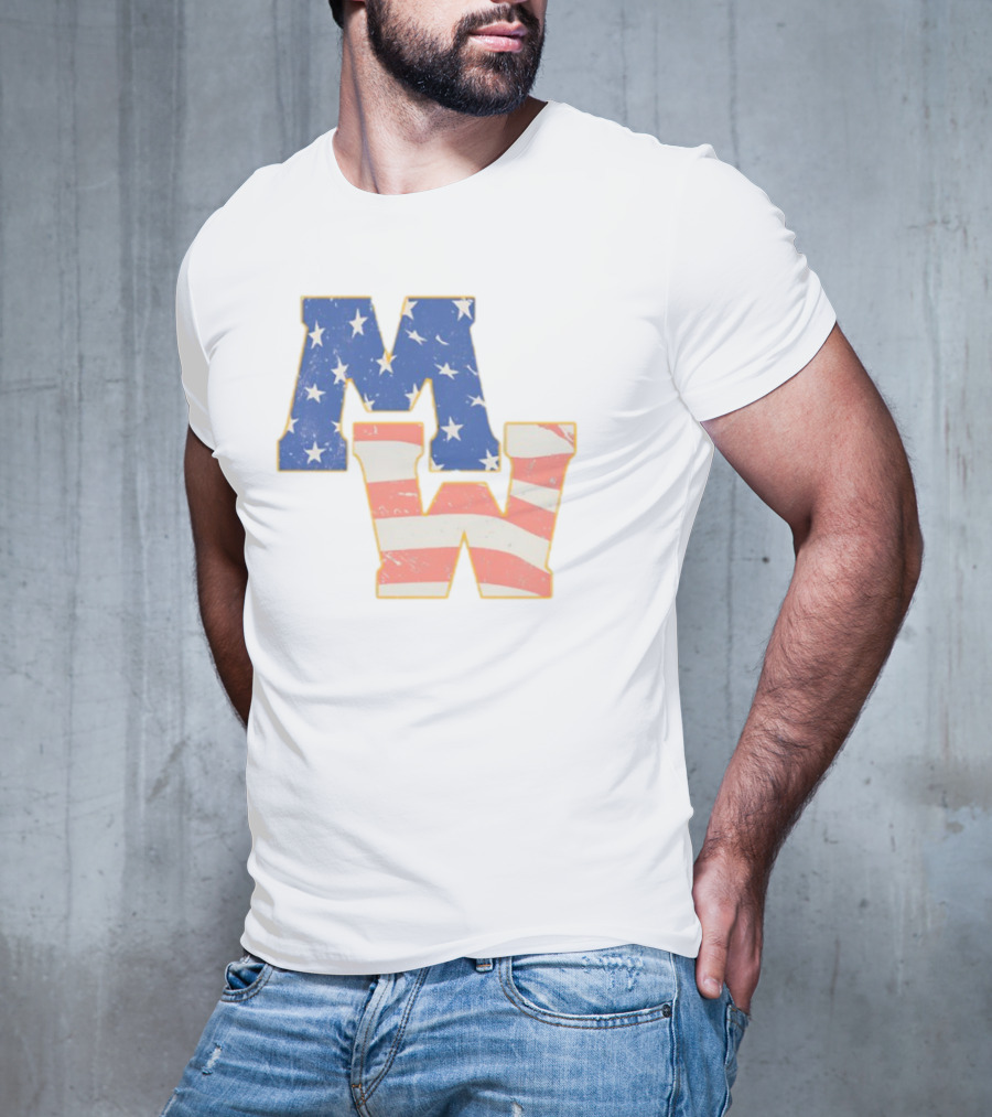 Mw Stars And Stripes American Flag Theme T-Shirt