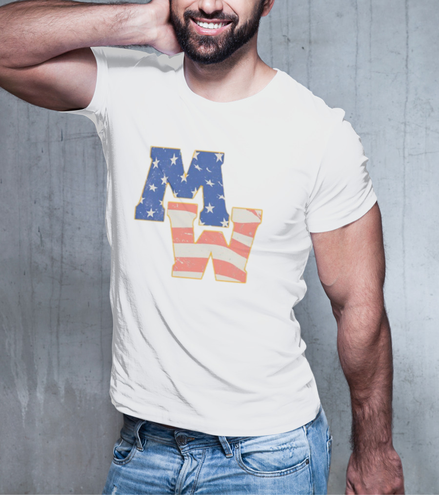 Mw Stars And Stripes American Flag Theme T-Shirt