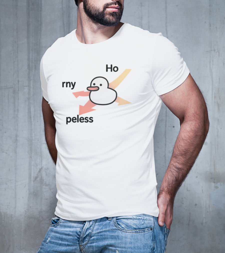 Rny Peless Funny Duck Hilarious Meme Style T-Shirt