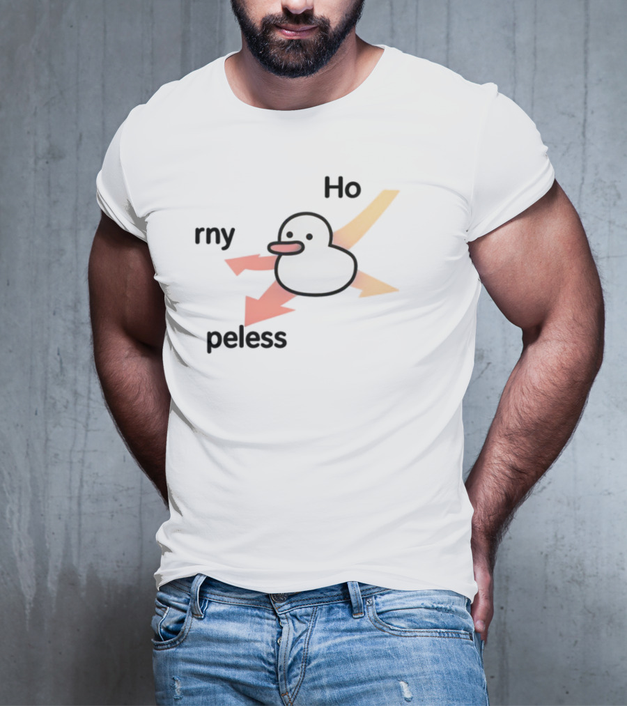 Rny Peless Funny Duck Hilarious Meme Style T-Shirt