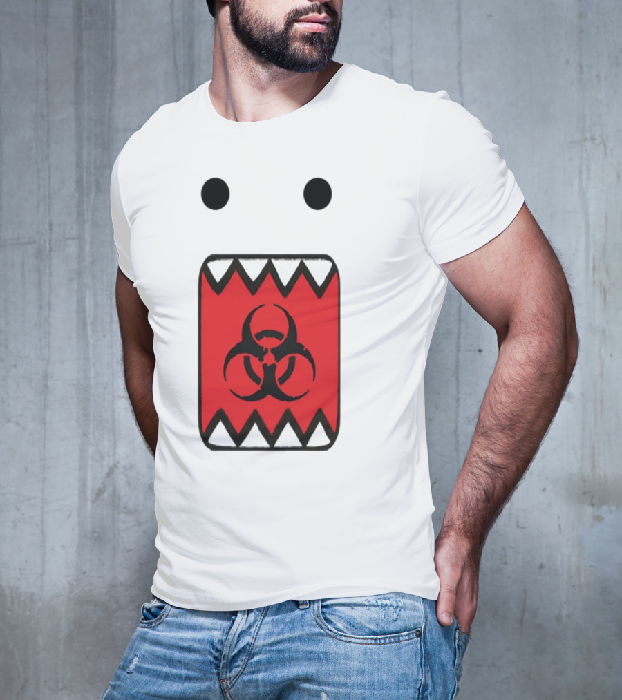 Romanceplanet Domo Kun Biohazard Symbol Design T-Shirt