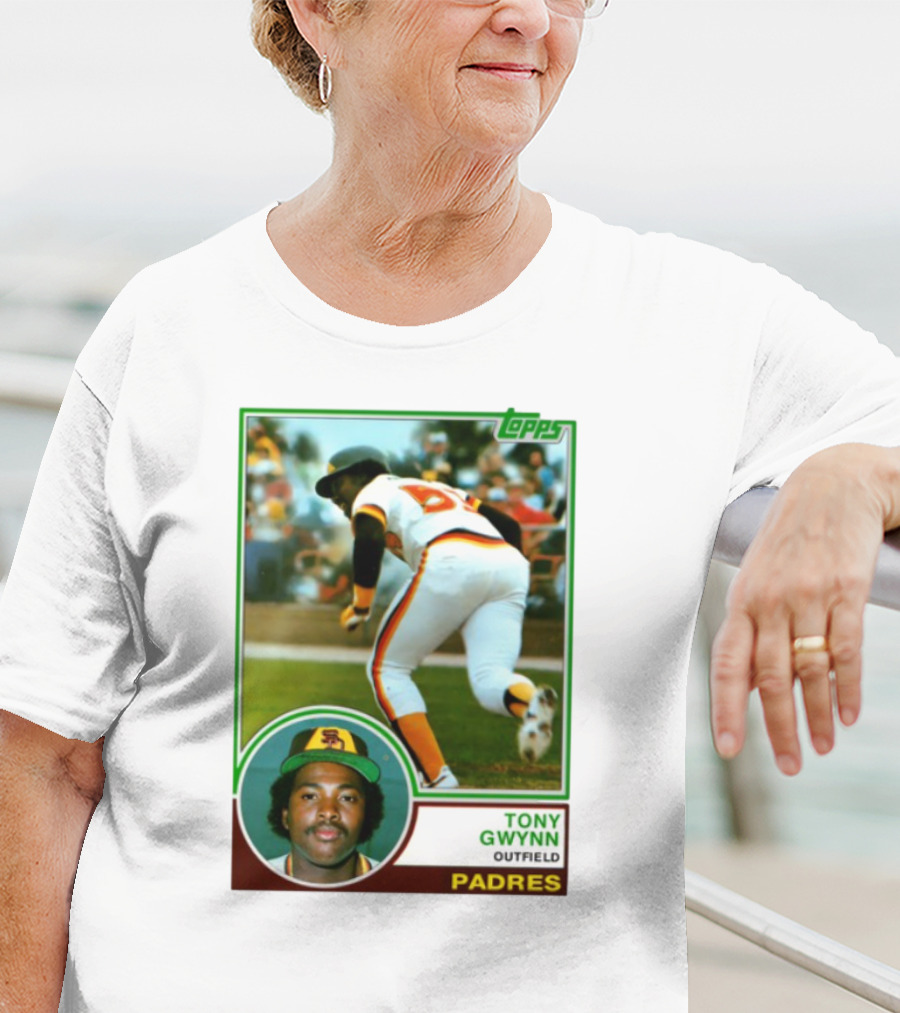 Topps Tony Gwynn Outfield Padres Baseball Card T-Shirt