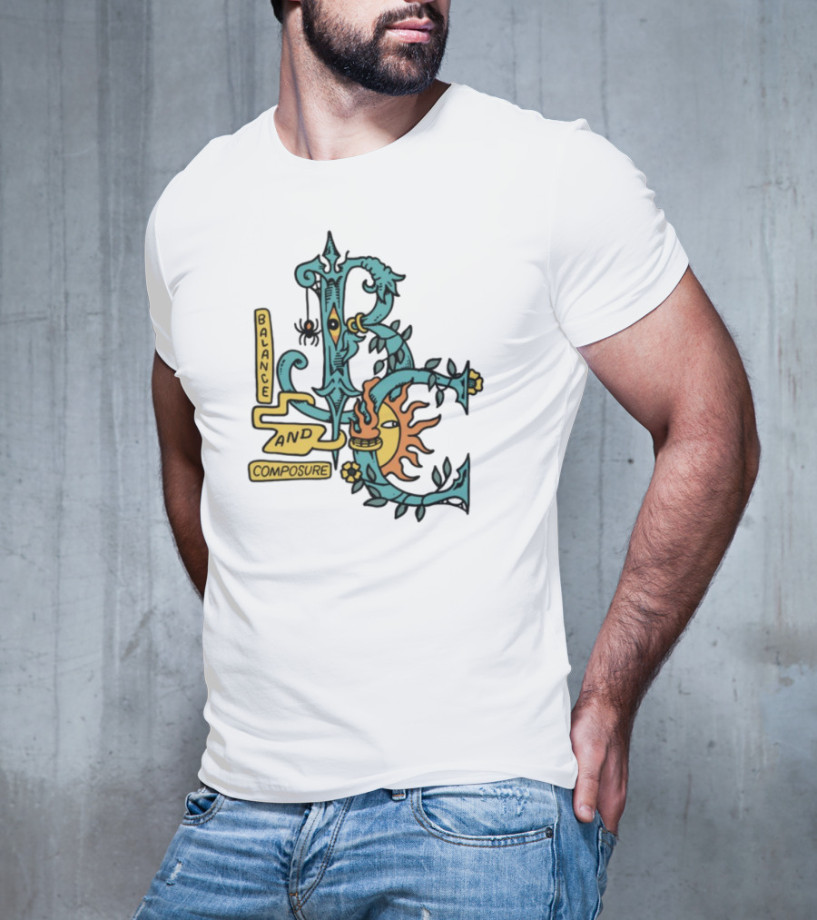 BALANCE AND COMPOSURE ORCHID BLUE SUN AND MOON T-Shirt