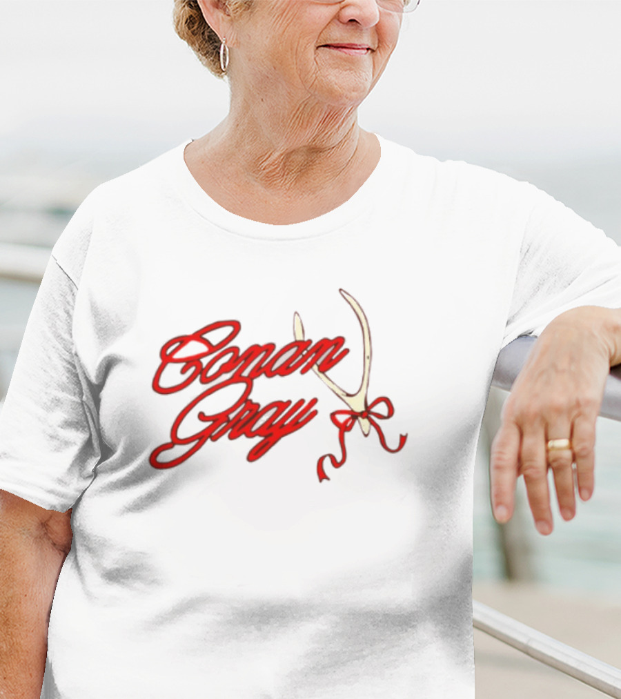 Conan Gray Red Script Wishbone Ribbon T-Shirt