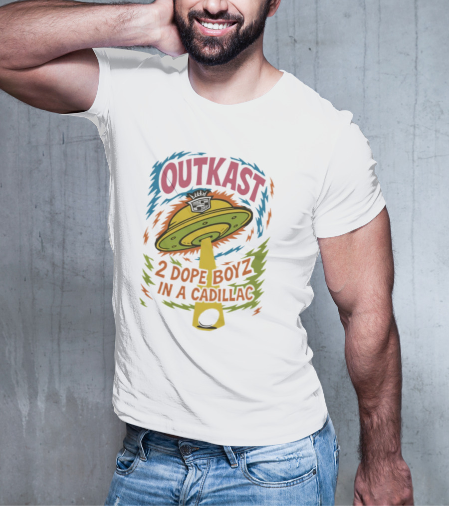 Outkast 2 Dope Boyz In A Cadillac UFO Yolk Eggs Tyrone T-Shirt