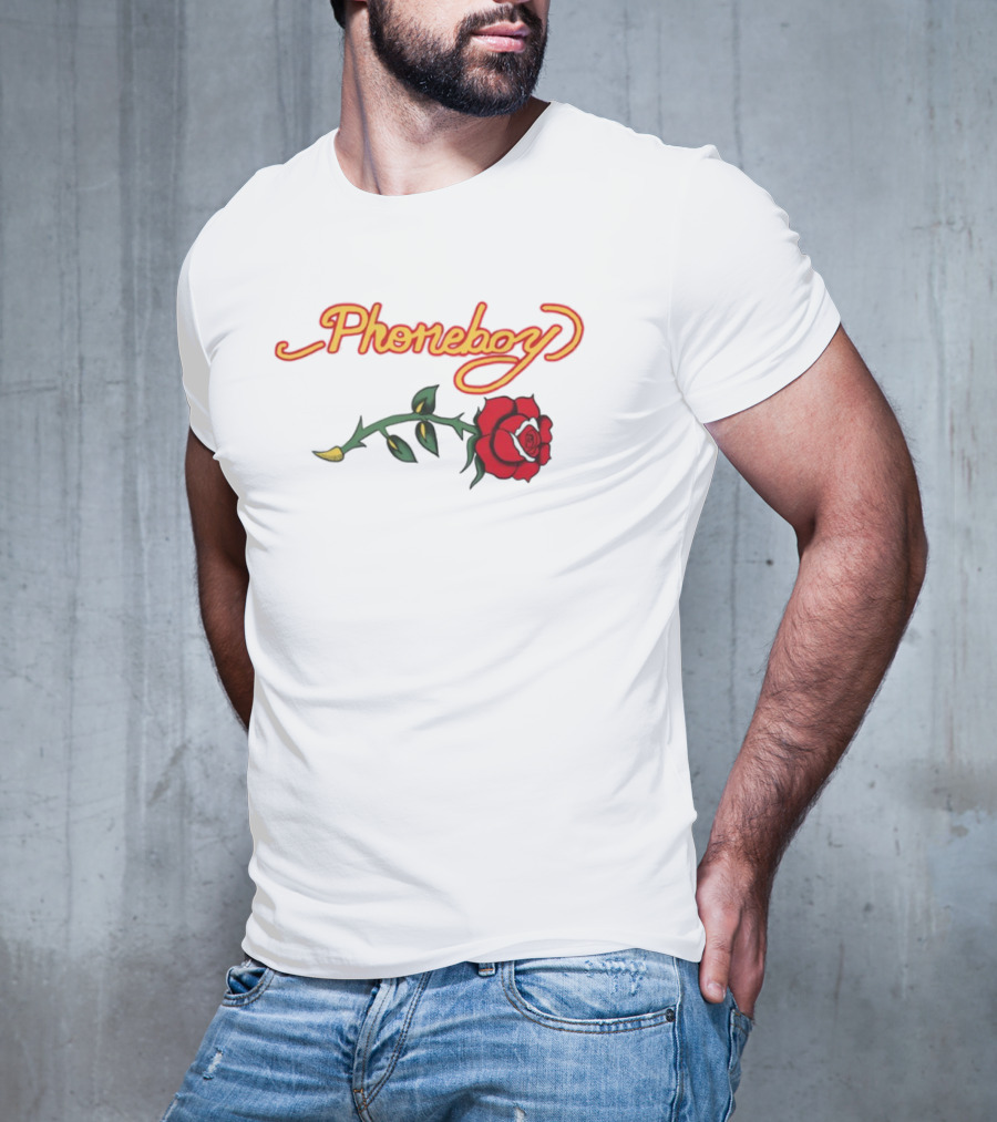 Phoneboy Red Rose Flower Graphic T-Shirt