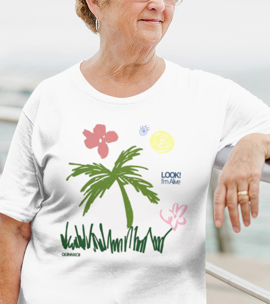 Quinnxcii Aloha Mood Palm Tree Album Cover Art T-Shirt