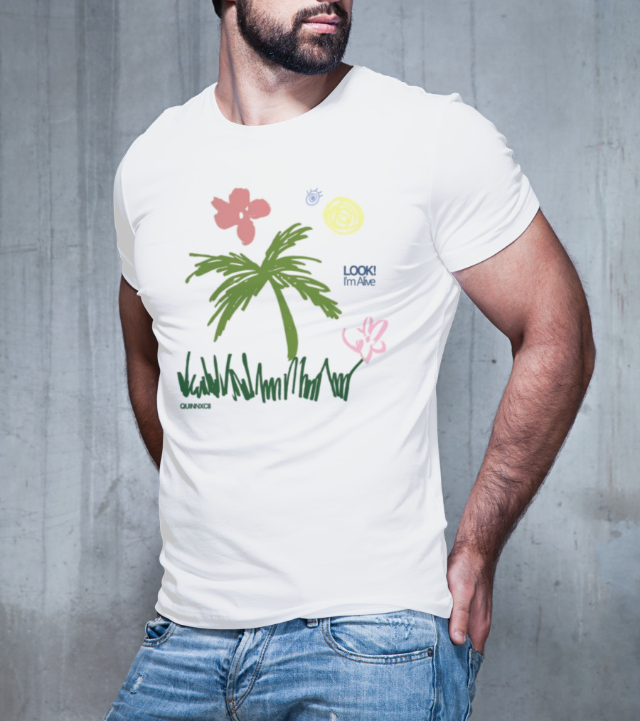 Quinnxcii Aloha Mood Palm Tree Album Cover Art T-Shirt