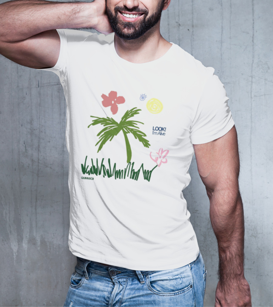 Quinnxcii Aloha Mood Palm Tree Album Cover Art T-Shirt