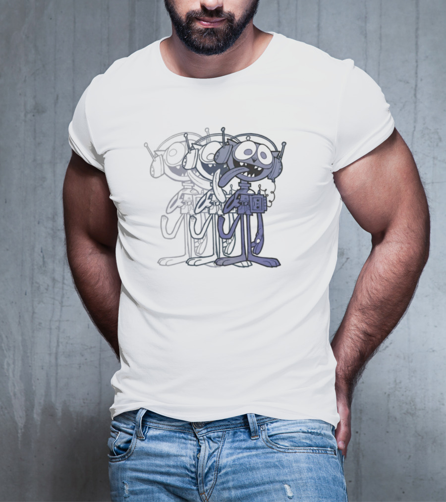 Gorillaz Cat Play Headphones Cartoon Character T-Shirt
