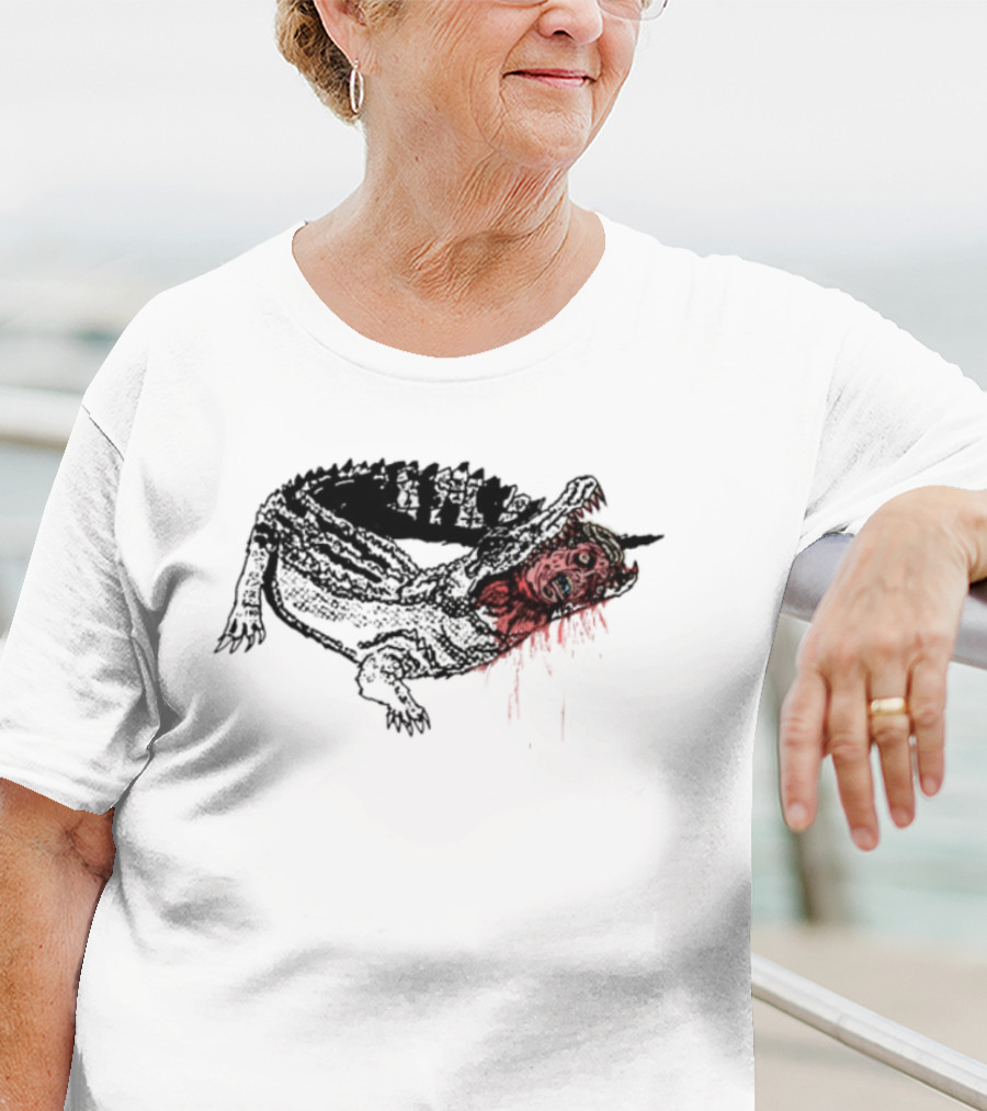 Limted Alligator Alcatraz Eat The Rich Crocodile Art T-Shirt