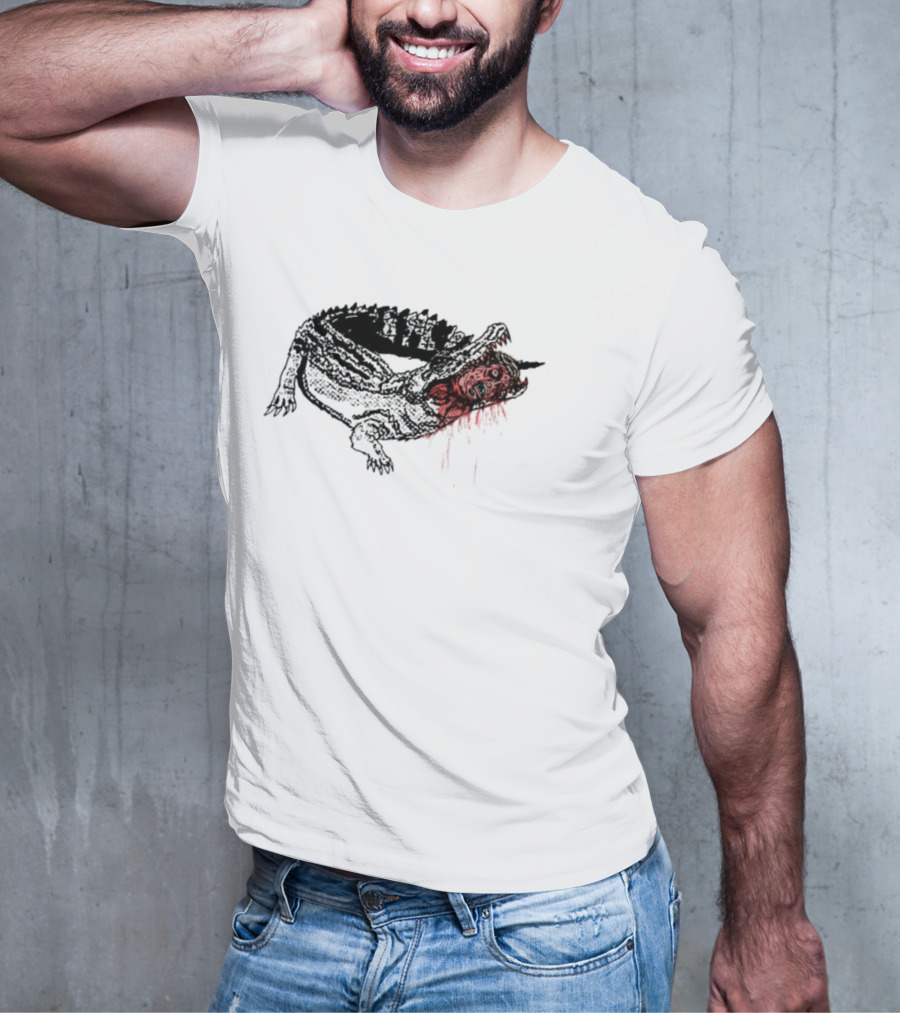 Limted Alligator Alcatraz Eat The Rich Crocodile Art T-Shirt
