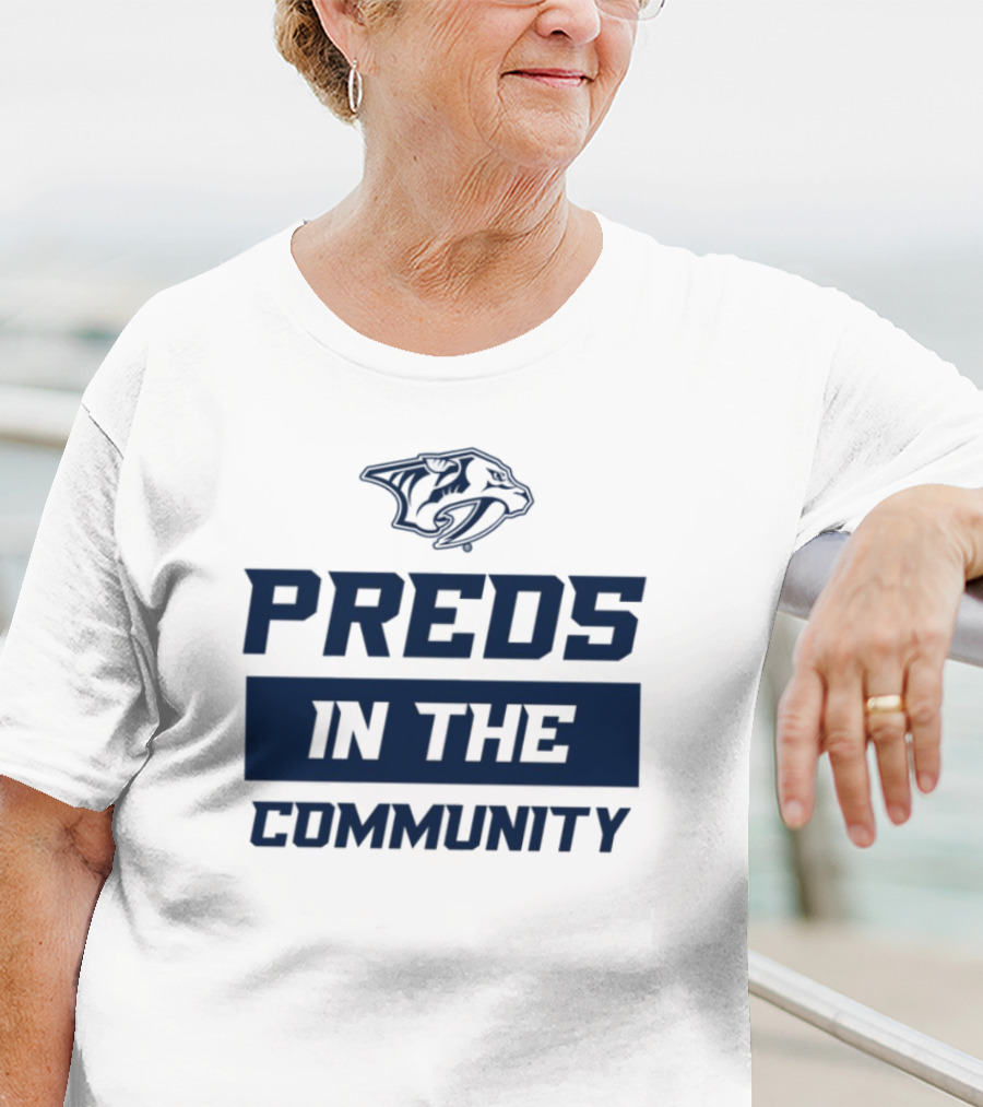 Preds In The Community Hockey Team Fan Event Engagement T-Shirt