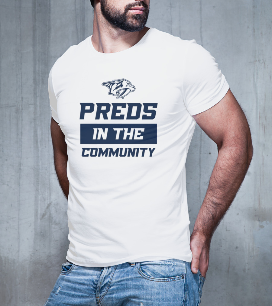 Preds In The Community Hockey Team Fan Event Engagement T-Shirt