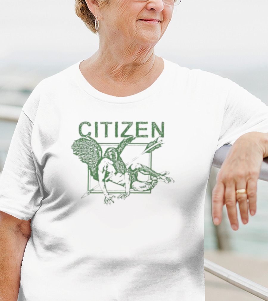 Citizen Wing Green Silhouette Baseball Blueprint T-Shirt