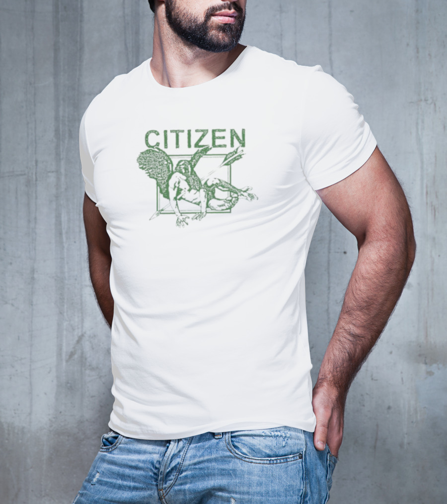 Citizen Wing Green Silhouette Baseball Blueprint T-Shirt
