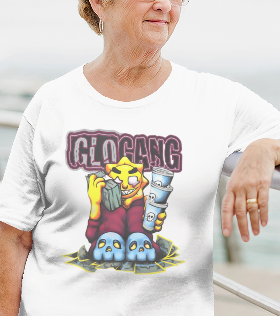 Glo Gang Stack Of Cash Skull Cups Triple Cup Threat T-Shirt
