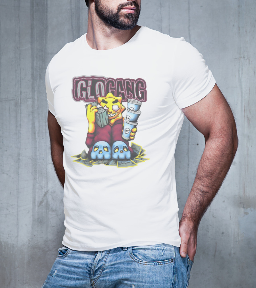 Glo Gang Stack Of Cash Skull Cups Triple Cup Threat T-Shirt