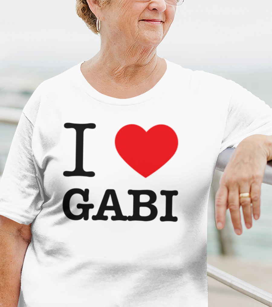 I Heart Gabi Bold Love Red Heart Icon T-Shirt