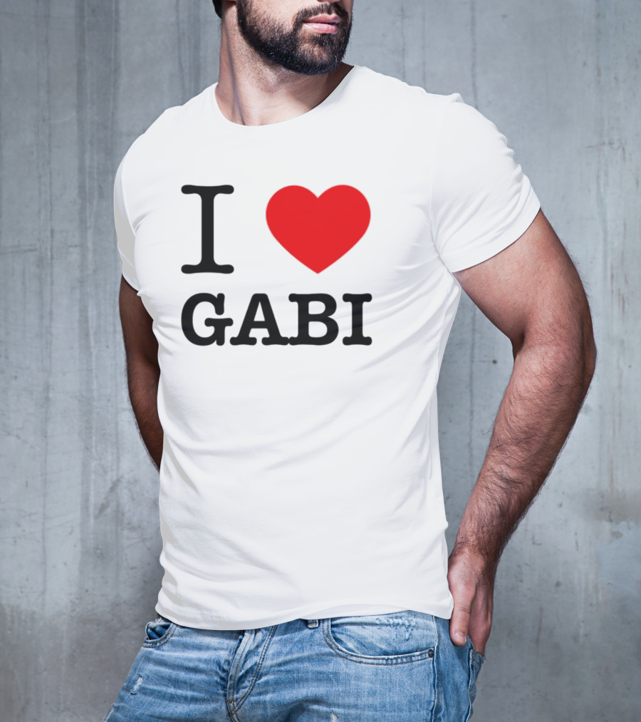 I Heart Gabi Bold Love Red Heart Icon T-Shirt