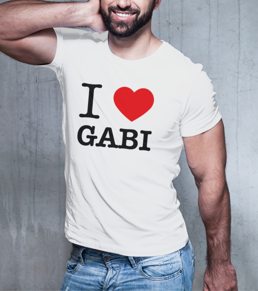 I Heart Gabi Bold Love Red Heart Icon T-Shirt