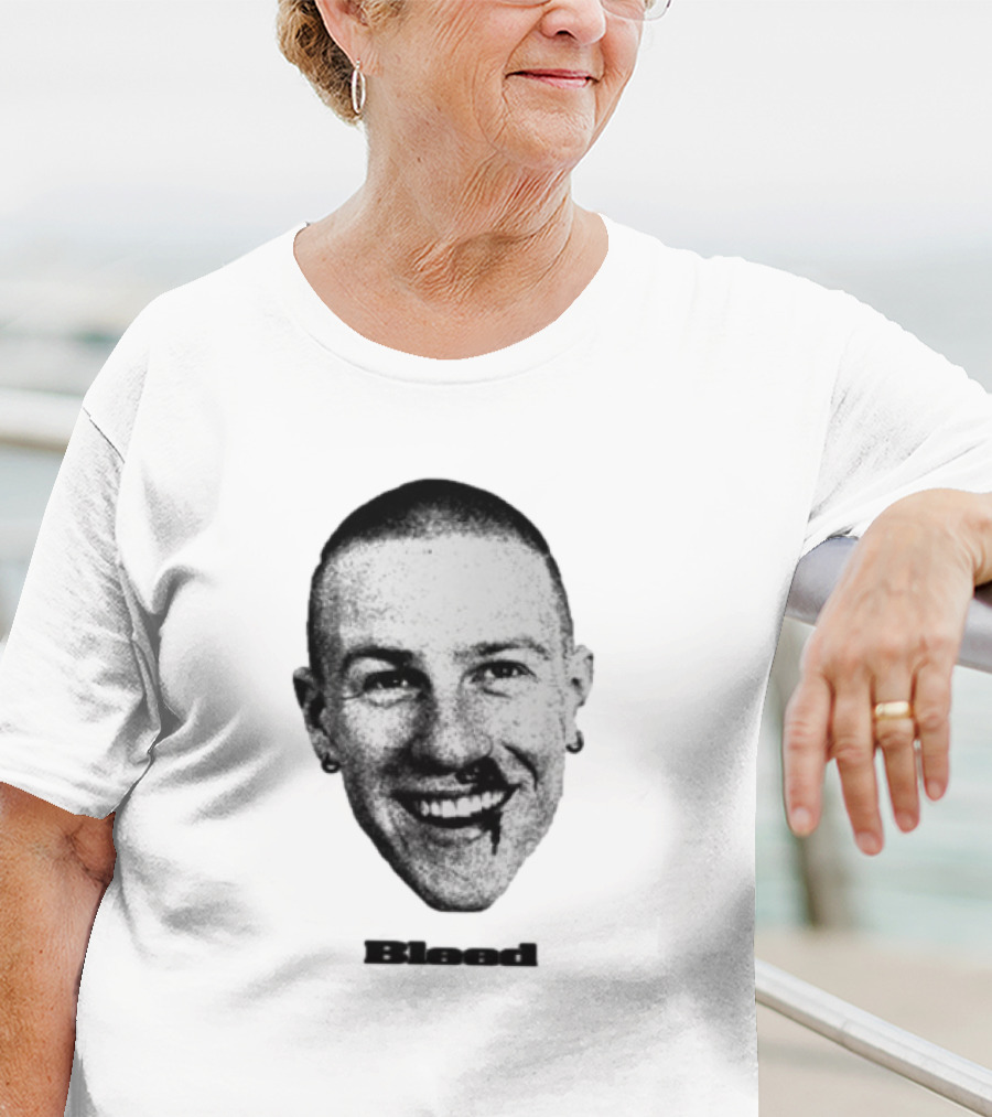 Malcolm Todd Bleed Face Iconic Smiling Portrait T-Shirt
