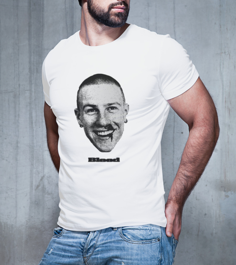 Malcolm Todd Bleed Face Iconic Smiling Portrait T-Shirt
