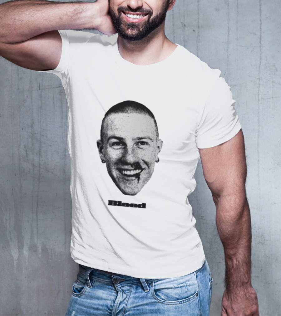 Malcolm Todd Bleed Face Iconic Smiling Portrait T-Shirt