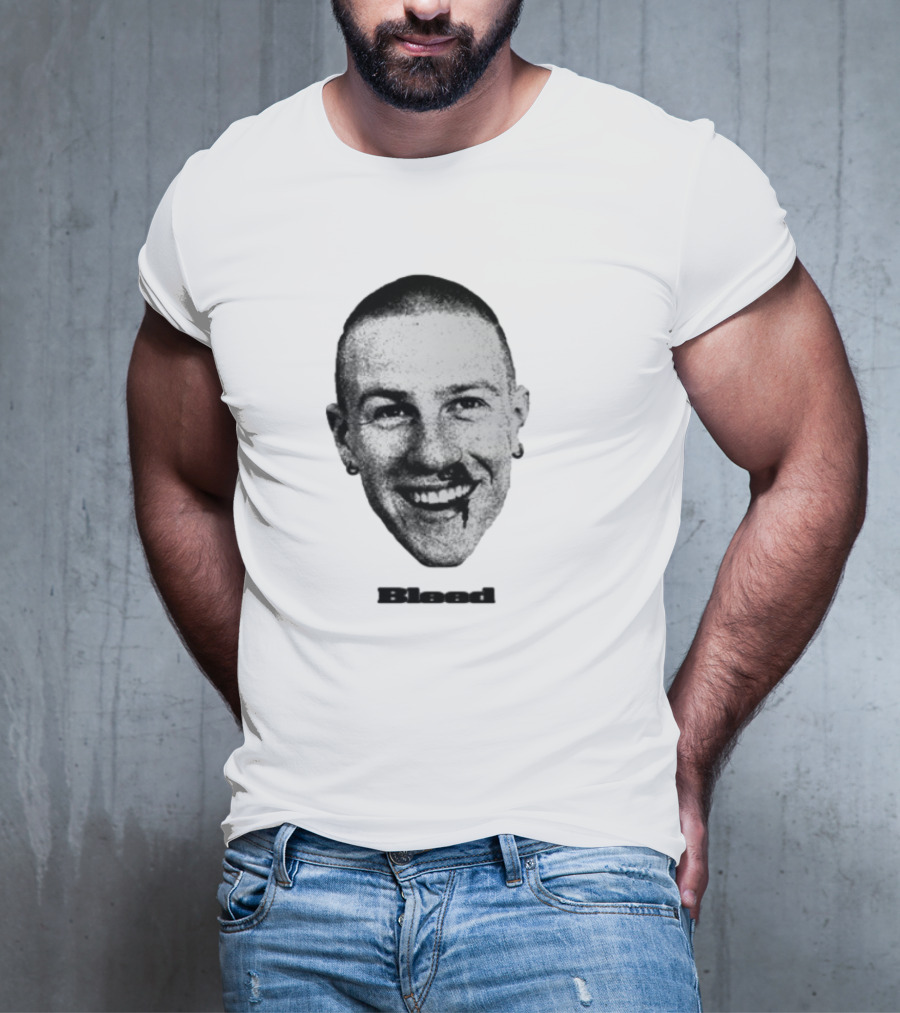 Malcolm Todd Bleed Face Iconic Smiling Portrait T-Shirt