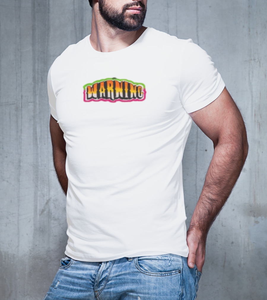 The Warning Neon Gradient Text T-Shirt