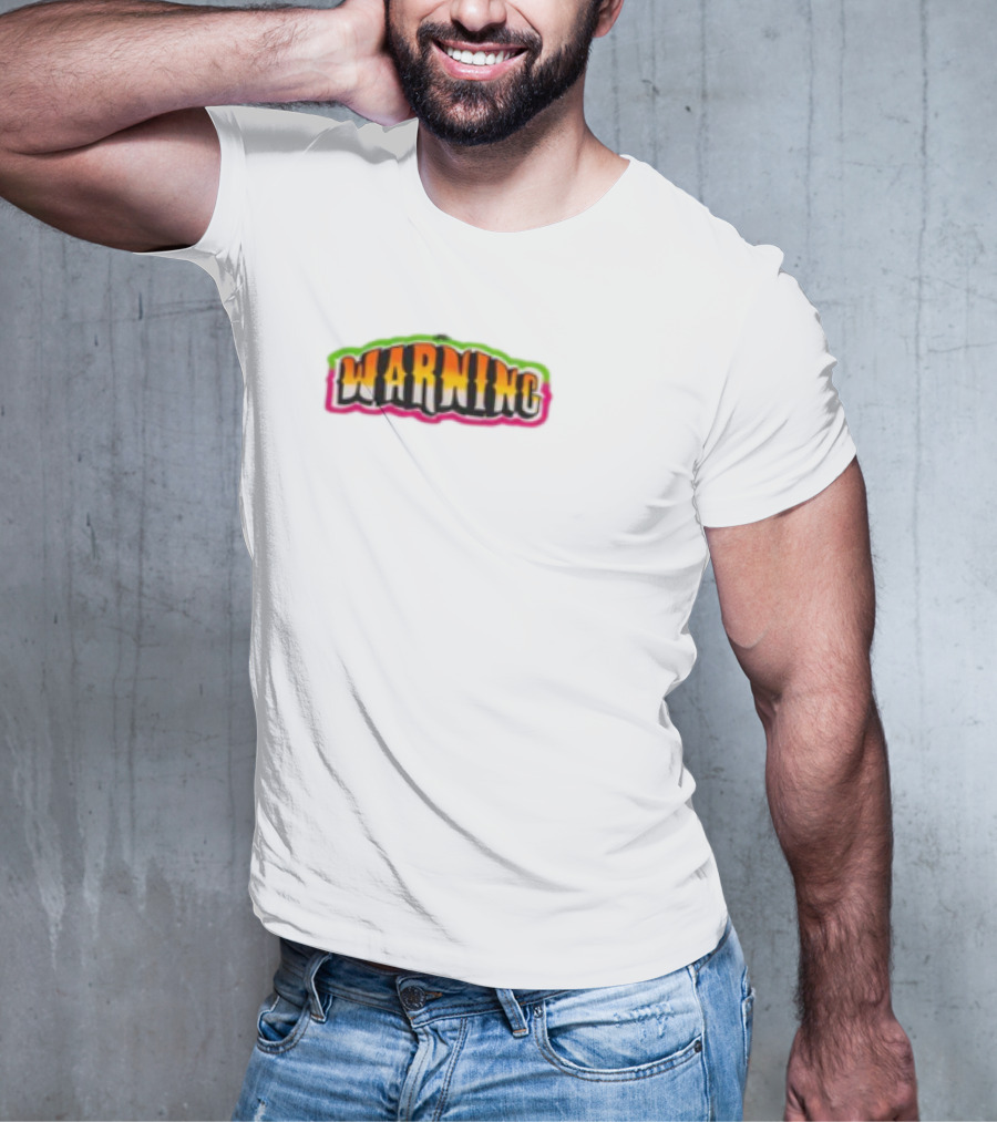 The Warning Neon Gradient Text T-Shirt