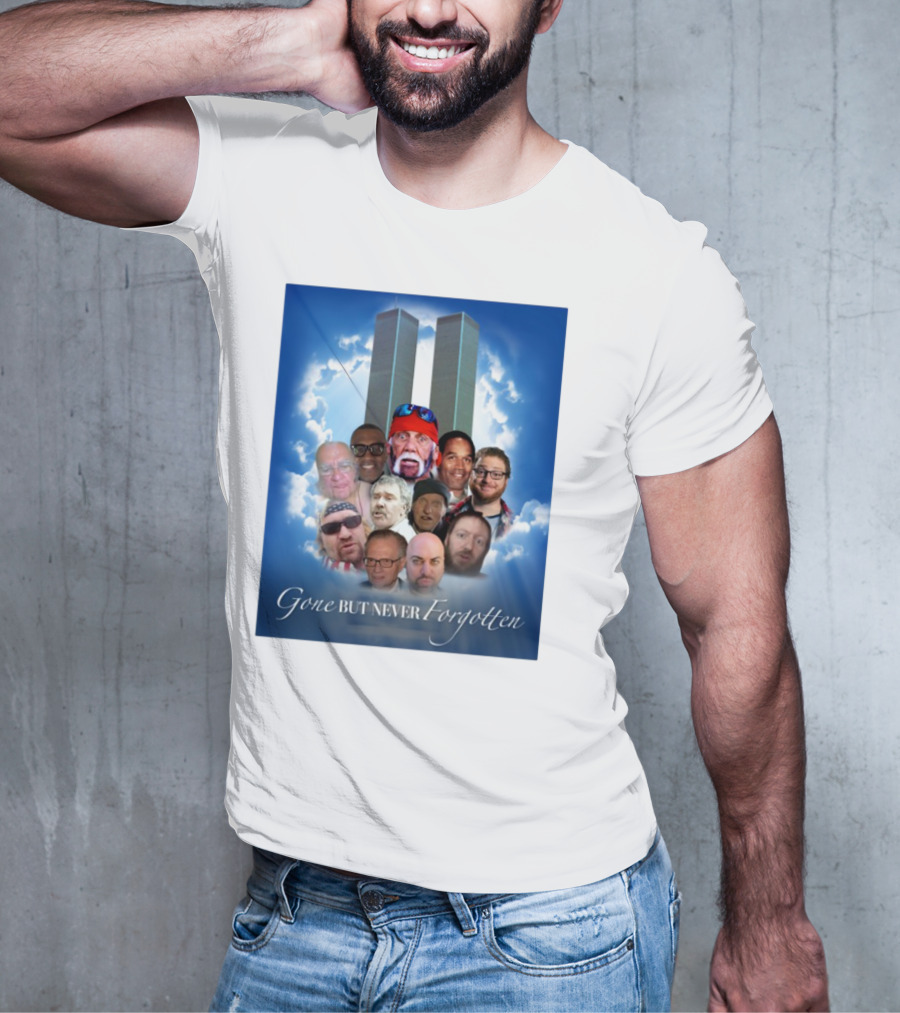 Gone But Never Forgotten Tribute With Twin Towers And Memorable Faces T-Shirt