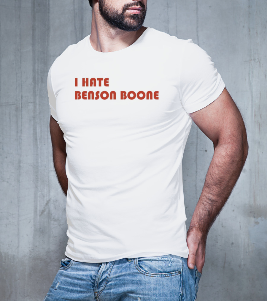 I Hate Benson Boone Bold Red Statement T-Shirt