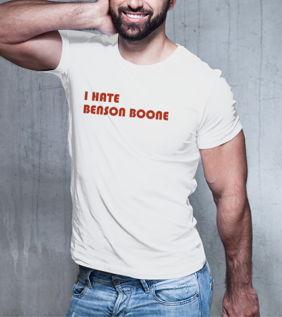 I Hate Benson Boone Bold Red Statement T-Shirt