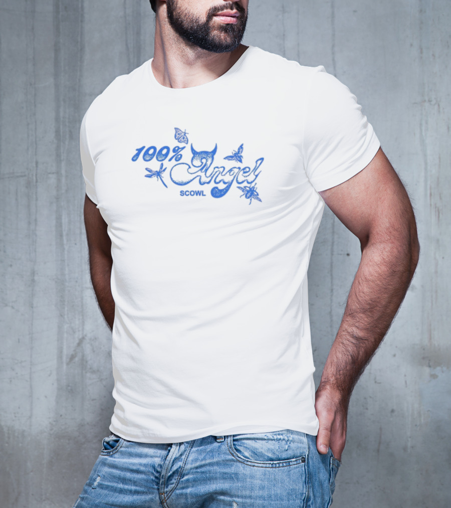 100% Angel Scowl Butterfly Design T-Shirt
