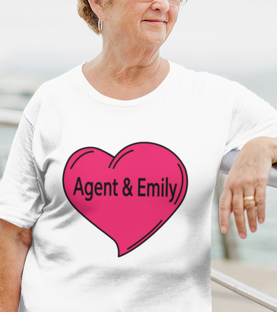 Agent & Emily Pink Heart T-Shirt