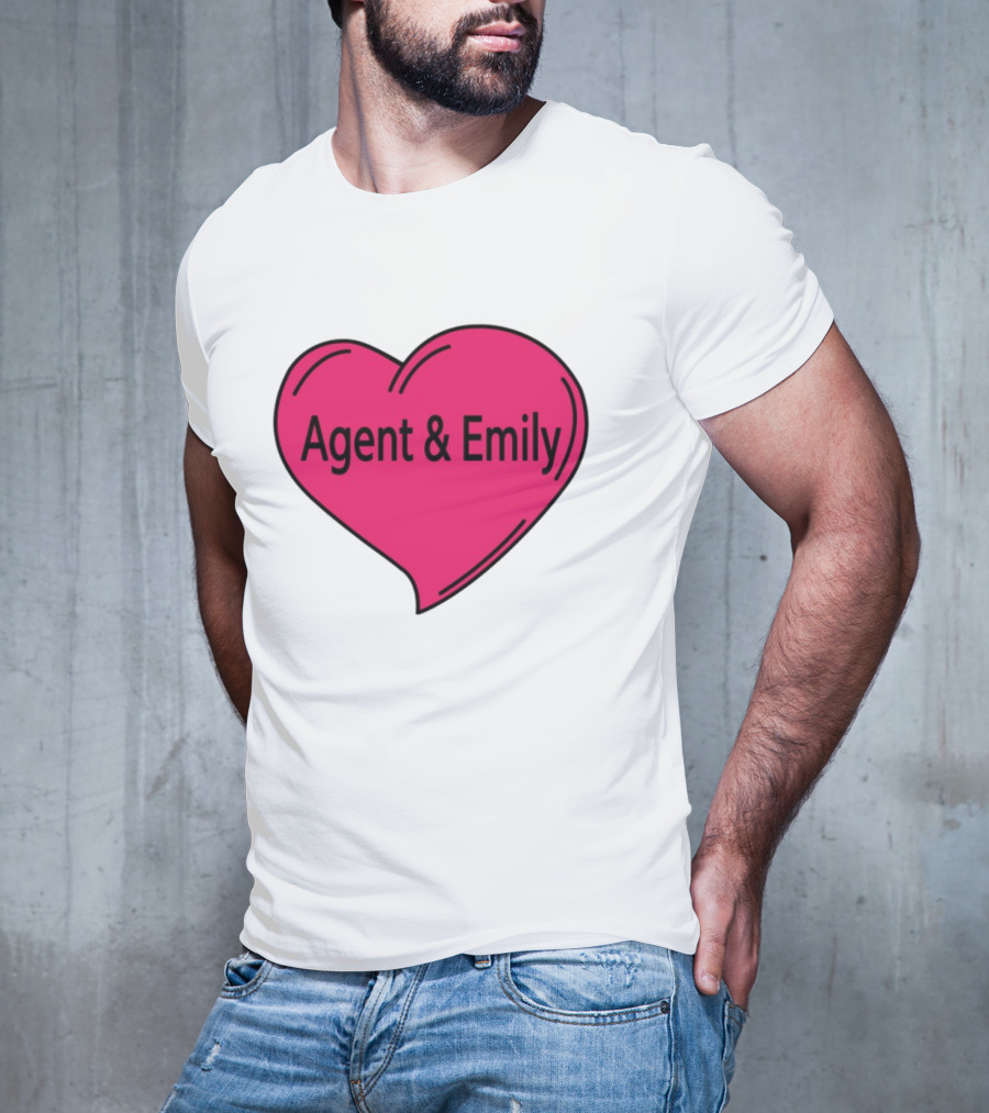Agent & Emily Pink Heart T-Shirt
