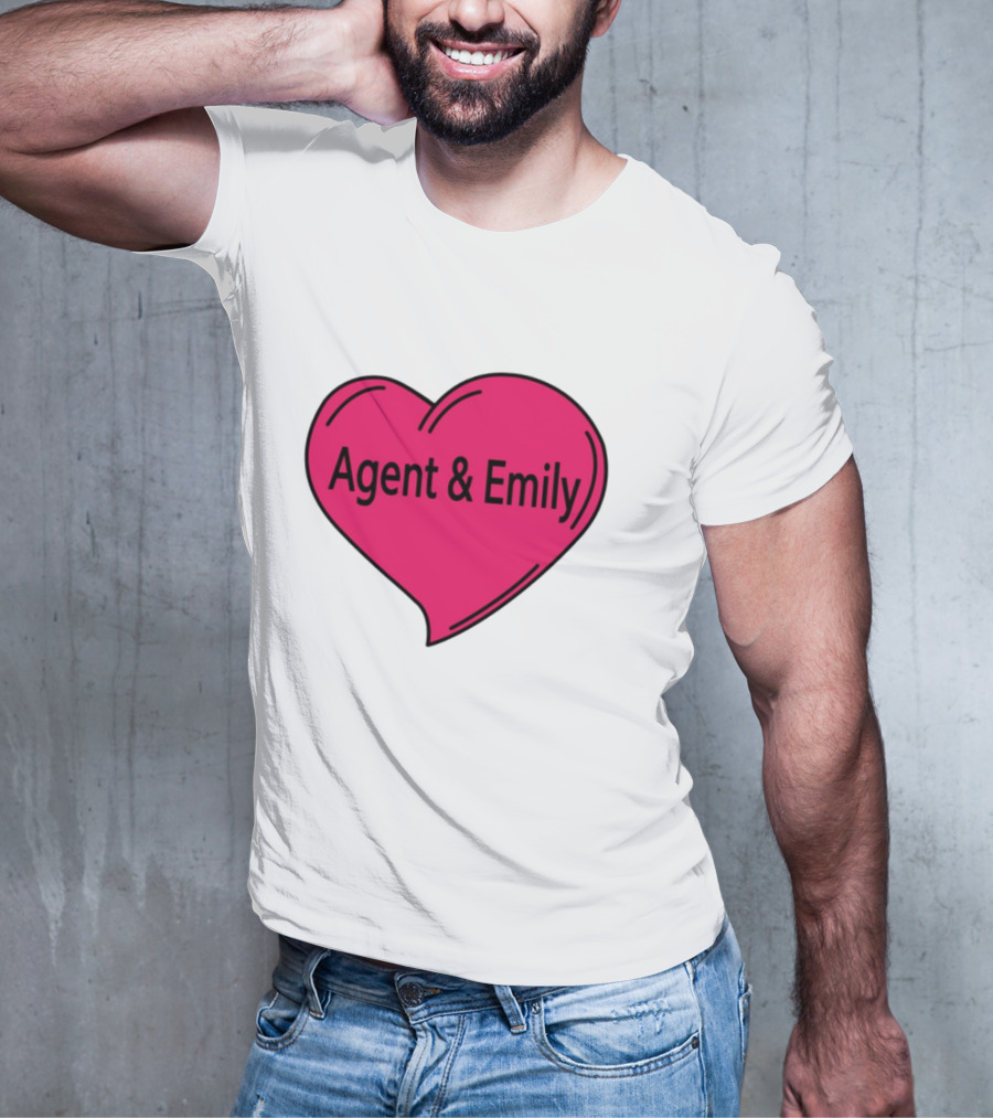 Agent & Emily Pink Heart T-Shirt