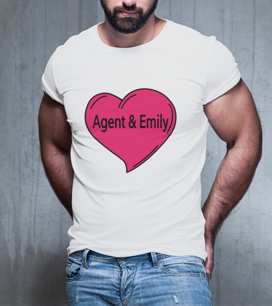 Agent & Emily Pink Heart T-Shirt
