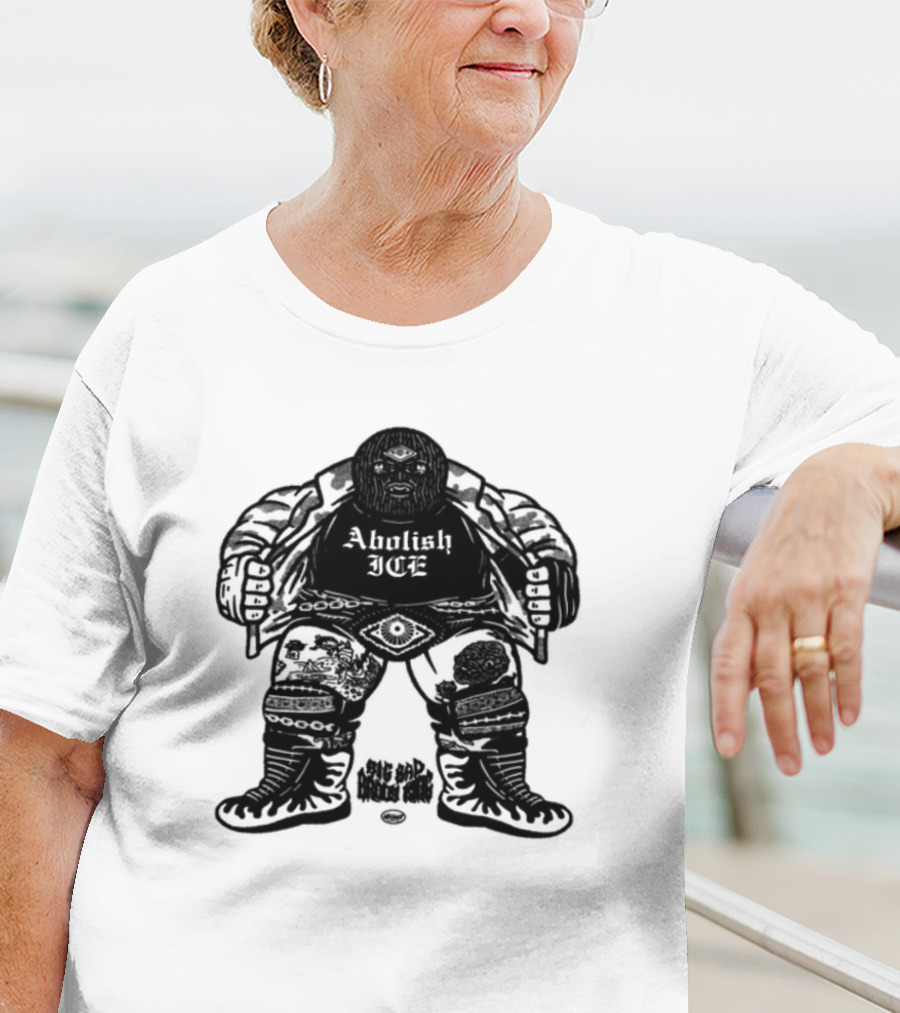 Brody King Abolish Ice Skeletal Monster Graphic T-Shirt