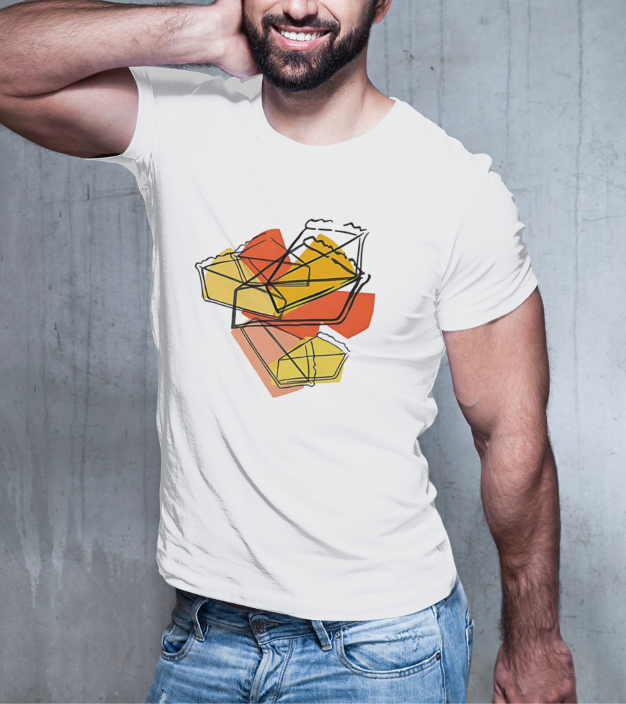 Cake Cosmopolis Sweets Abstract Geometric Layered Design T-Shirt