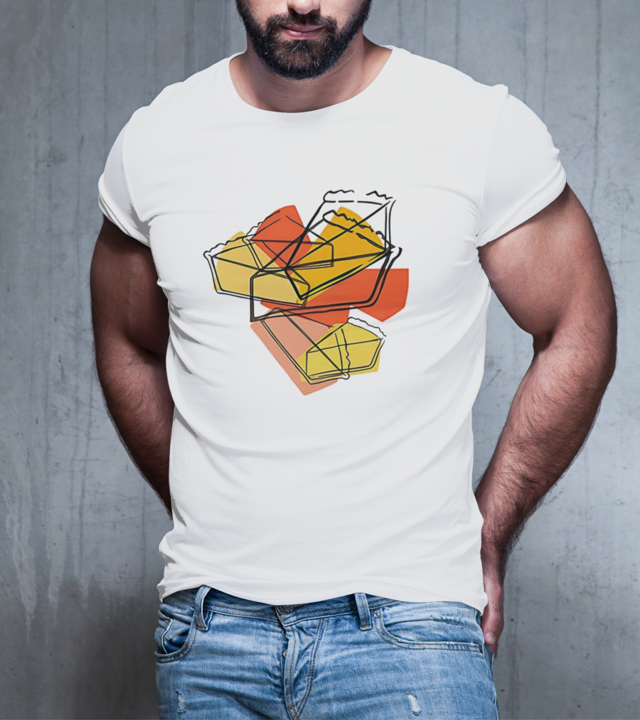 Cake Cosmopolis Sweets Abstract Geometric Layered Design T-Shirt