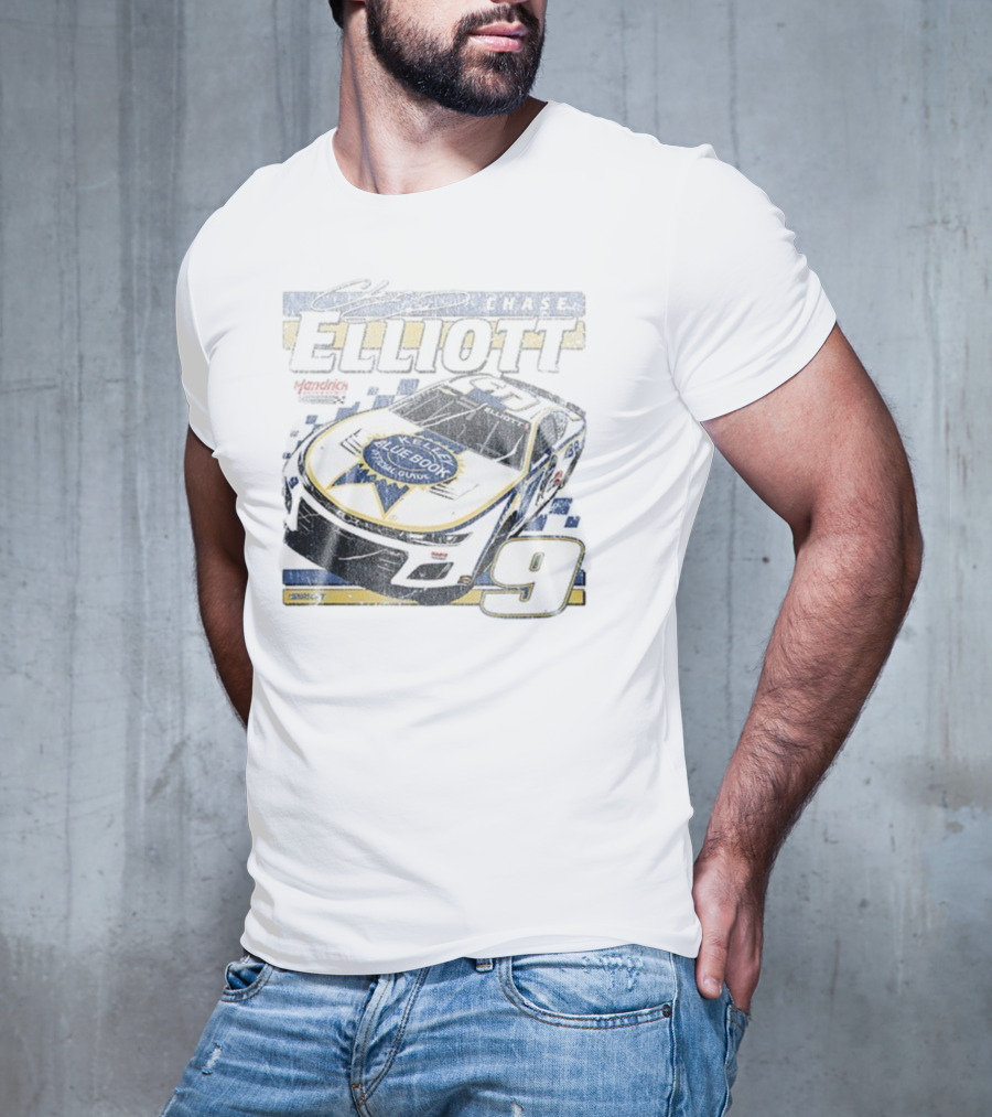 Chase Elliott Kelley Blue Book No. 9 Racing Hendrick Motorsports T-Shirt
