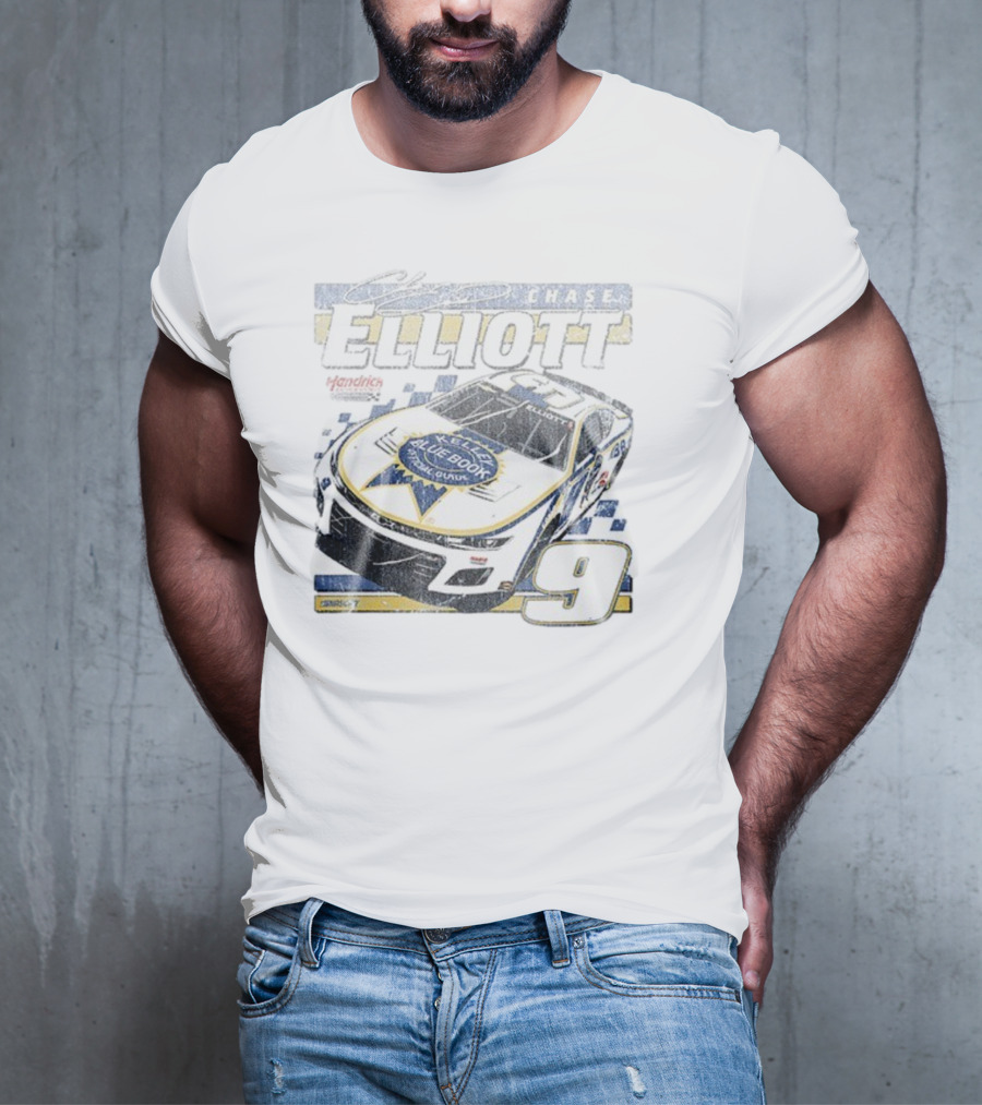 Chase Elliott Kelley Blue Book No. 9 Racing Hendrick Motorsports T-Shirt