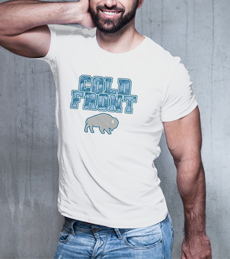 Cold Front Buffalo Winters Buffalo Bills Bison Icon T-Shirt