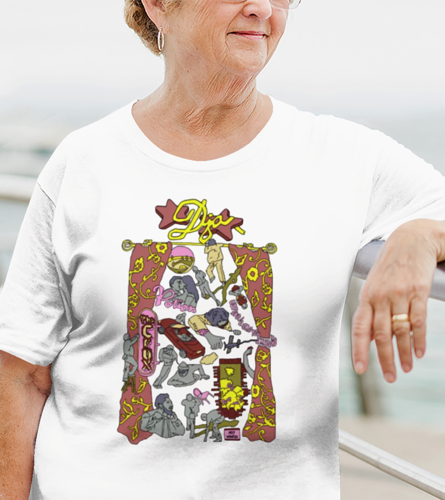 Djo Music Flash Potion Neon Art Style Psychedelic Collage T-Shirt