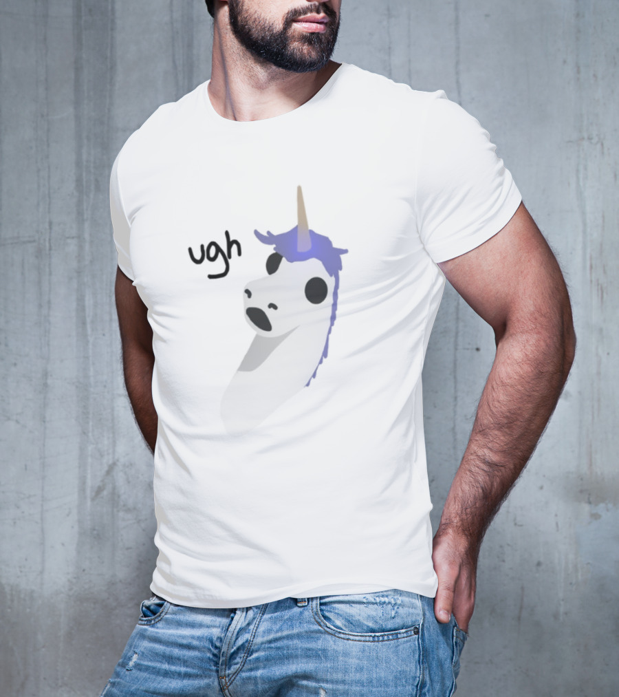 Ugh Dougdoug Unicorn Blue Orange Horn T-Shirt