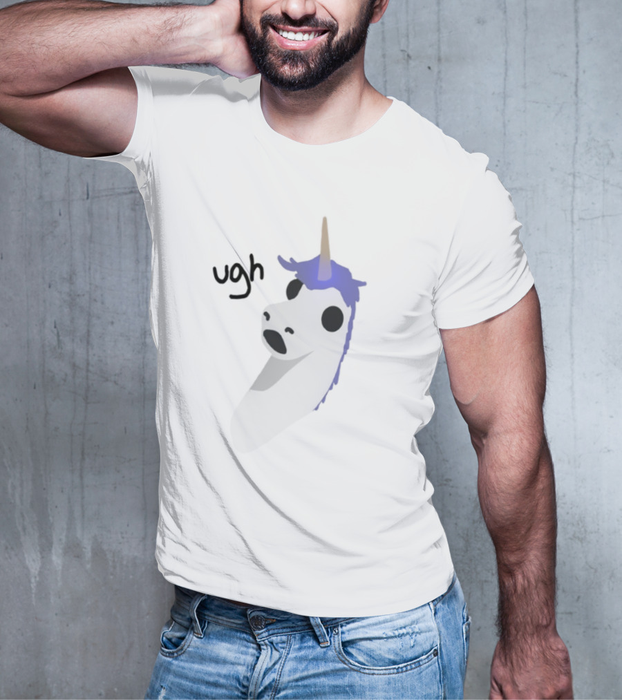 Ugh Dougdoug Unicorn Blue Orange Horn T-Shirt